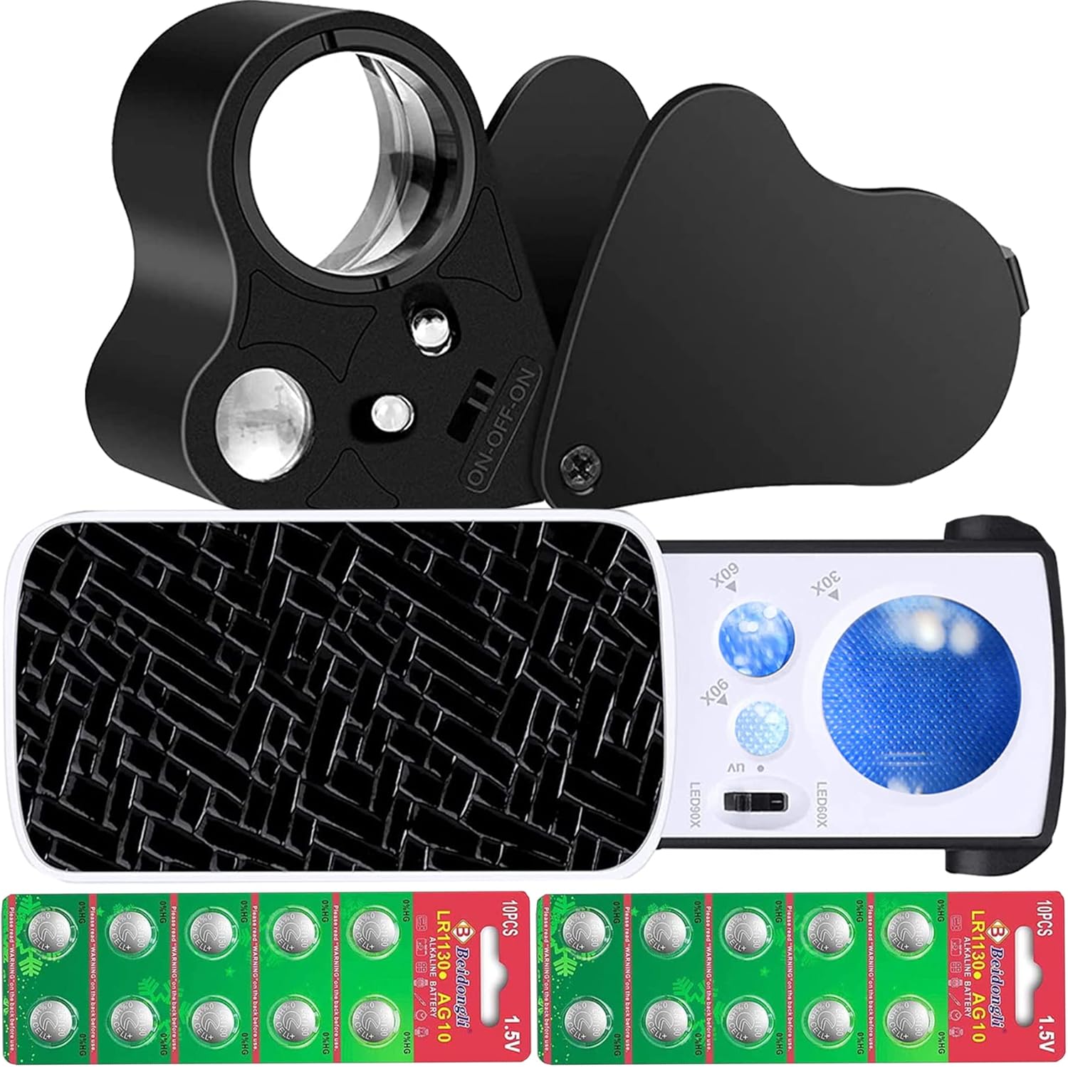 HMKIS 40X Jewelers Loupe with LED Light